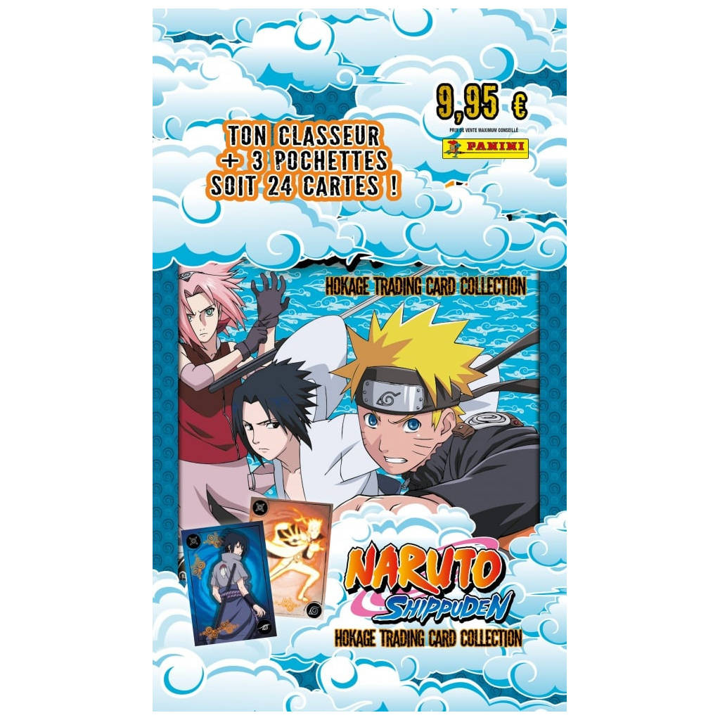 Pack 1 classeur avec 3 pochettes de 8 Cartes à collectionner Panini Naruto  Shippuden TC 2 - Carte à collectionner