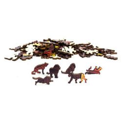 Rainbow Puzzle en bois - Lion - 121 pièces