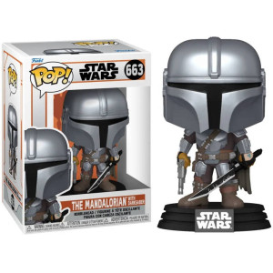 Figurine Pop! - The Mandalorian with Darksaber n°663