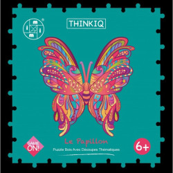 ThinkIq - Puzzle en bois - Le Papillon - 119 pièces