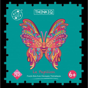 ThinkIq - Puzzle en bois - Le Papillon - 119 pièces