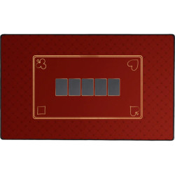 Tapis Jeu de Cartes - Poker Rouge (60 x 100cm)